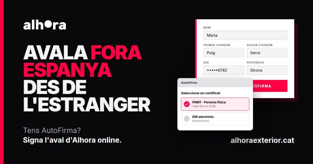 Alhora llança un web per avalar la seva candidatura en línia des de l’estranger